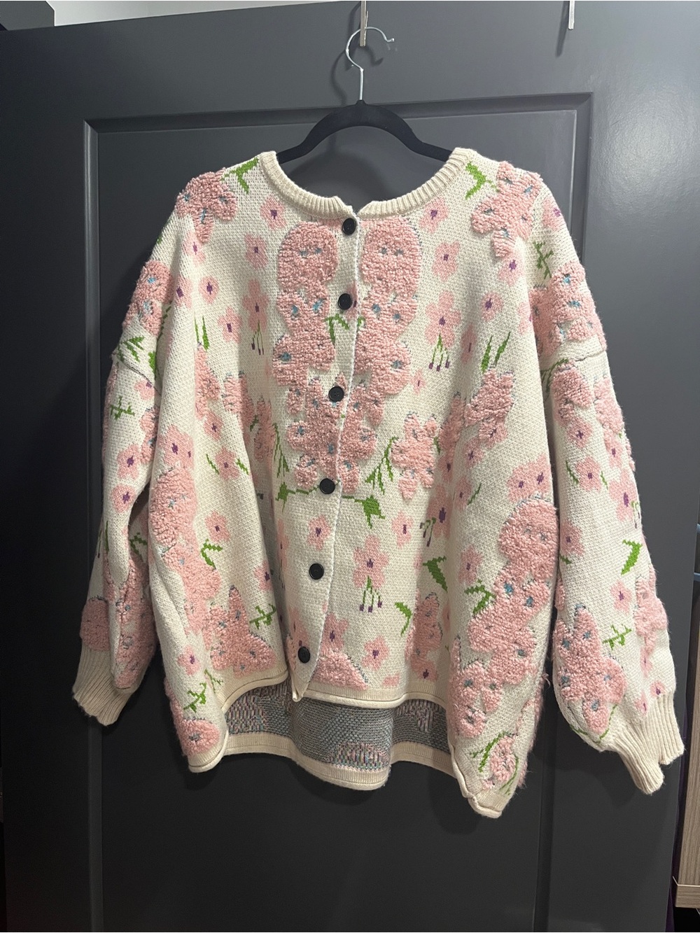 Soft Floral Cardigan Sweater